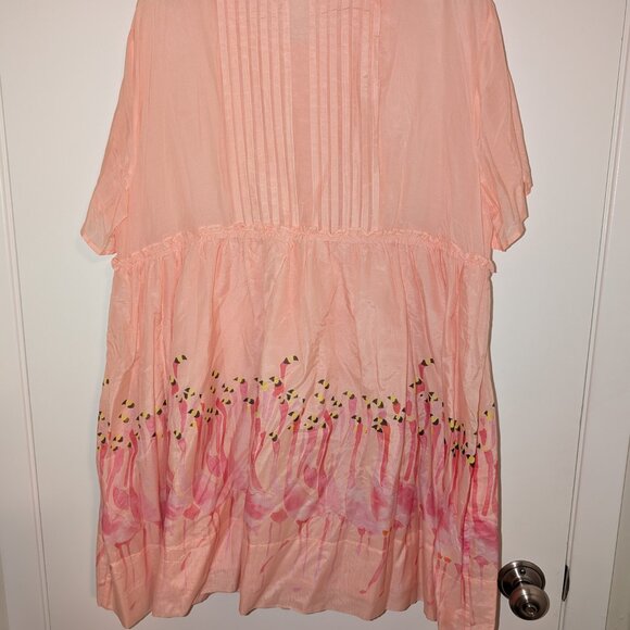 BNWT Rachel Antonoff Trapeze Howard Dress in Flamboyance Pink Flamingos Print - Picture 5 of 5